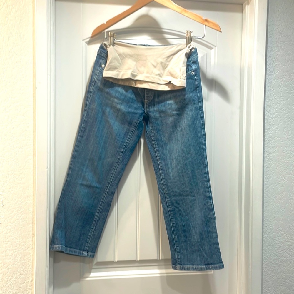 Maternity style stretch crop pants, brand: American Star, size small fit large